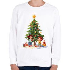PRINTFASHION Karácsonyozás - Gyerek pulóver - Fehér