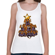 PRINTFASHION Karácsoyi - kutya-fa - Női atléta - Fehér női trikó