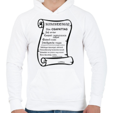 PRINTFASHION Karakterlap csapattag - Férfi kapucnis pulóver - Fehér