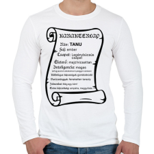 PRINTFASHION Karakterlap tanu - Férfi hosszú ujjú póló - Fehér férfi póló