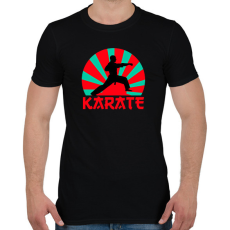 PRINTFASHION KARATE - Férfi póló - Fekete