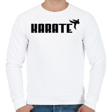 PRINTFASHION KARATE - Férfi pulóver - Fehér férfi pulóver, kardigán