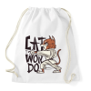 PRINTFASHION Karatés Cica - cat won do - Sportzsák, Tornazsák - Fehér