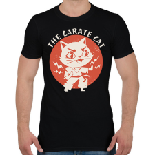 PRINTFASHION Karatés cica - Férfi póló - Fekete férfi póló