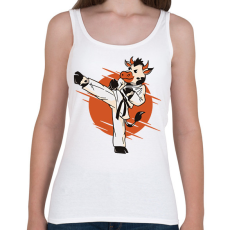 PRINTFASHION Karatés tehén - Női atléta - Fehér