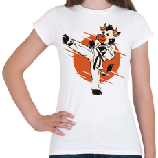 PRINTFASHION Karatés tehén - Női póló - Fehér