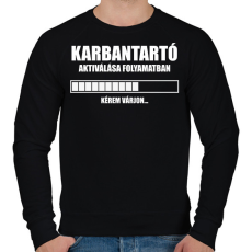 PRINTFASHION Karbantartó aktiválása - Férfi pulóver - Fekete