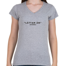 PRINTFASHION Karma - Női V-nyakú póló - Sport szürke női póló