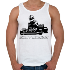 PRINTFASHION Kart racing - Férfi atléta - Fehér atléta, trikó