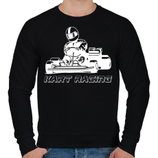 PRINTFASHION Kart racing - Férfi pulóver - Fekete