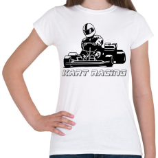 PRINTFASHION Kart racing - Női póló - Fehér