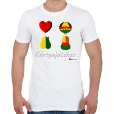 PRINTFASHION Kártya játékos minta #2 - Férfi póló - Fehér férfi póló