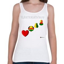 PRINTFASHION Kártya játékos minta #3 - Női atléta - Fehér női trikó