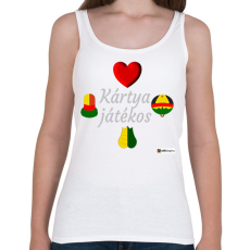 PRINTFASHION Kártya játékos minta #4 - Női atléta - Fehér