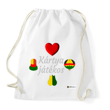 PRINTFASHION Kártya játékos minta #4 - Sportzsák, Tornazsák - Fehér tornazsák