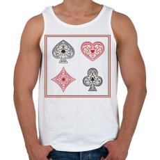 PRINTFASHION Kártya szimbólumok - Férfi atléta - Fehér