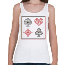 PRINTFASHION Kártya szimbólumok - Női atléta - Fehér