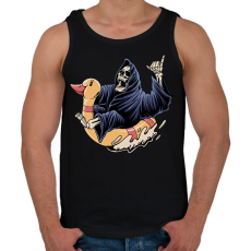 PRINTFASHION Kaszás a strandon - Férfi atléta - Fekete