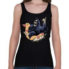 PRINTFASHION Kaszás a strandon - Női atléta - Fekete női trikó