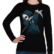 PRINTFASHION Kaszás dabbing - Női hosszú ujjú póló - Fekete