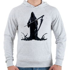 PRINTFASHION Kaszás - Férfi kapucnis pulóver - Sport szürke