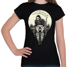 PRINTFASHION Kaszás motoron - Női póló - Fekete