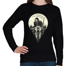 PRINTFASHION Kaszás motoron - Női pulóver - Fekete