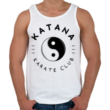 PRINTFASHION Katana karate club - Férfi atléta - Fehér atléta, trikó