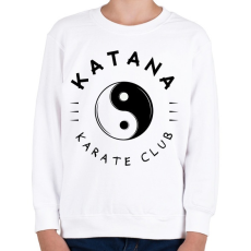 PRINTFASHION Katana karate club - Gyerek pulóver - Fehér