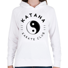 PRINTFASHION Katana karate club - Női kapucnis pulóver - Fehér