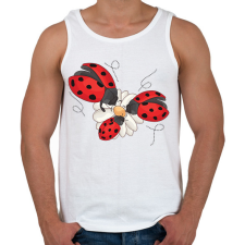 PRINTFASHION katicabogár  - Férfi atléta - Fehér atléta, trikó