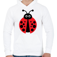 PRINTFASHION Katicabogár  - Férfi kapucnis pulóver - Fehér