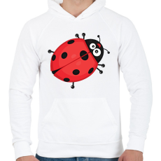 PRINTFASHION Katicabogár  - Férfi kapucnis pulóver - Fehér