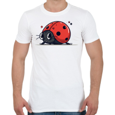 PRINTFASHION Katicabogár  - Férfi póló - Fehér férfi póló