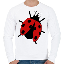 PRINTFASHION Katicabogár  - Férfi pulóver - Fehér férfi pulóver, kardigán