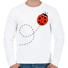 PRINTFASHION Katicabogár  - Férfi pulóver - Fehér férfi pulóver, kardigán