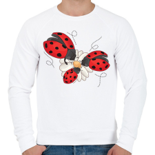 PRINTFASHION katicabogár - Férfi pulóver - Fehér férfi pulóver, kardigán