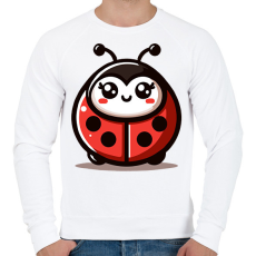 PRINTFASHION Katicabogár  - Férfi pulóver - Fehér