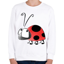 PRINTFASHION katicabogár  - Gyerek pulóver - Fehér gyerek pulóver, kardigán