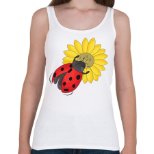 PRINTFASHION katicabogár  - Női atléta - Fehér női trikó