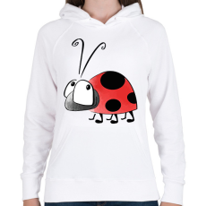 PRINTFASHION katicabogár  - Női kapucnis pulóver - Fehér