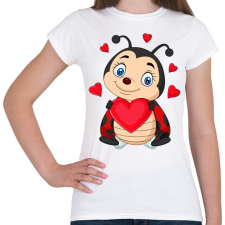 PRINTFASHION katicabogár  - Női póló - Fehér női póló