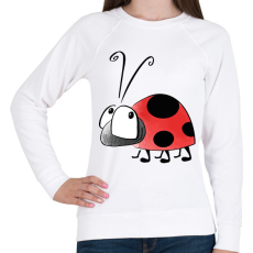 PRINTFASHION katicabogár  - Női pulóver - Fehér