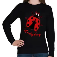 PRINTFASHION Katicabogár  - Női pulóver - Fekete női pulóver, kardigán