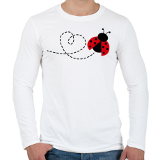 PRINTFASHION Katicabogár szívvel - Férfi hosszú ujjú póló - Fehér