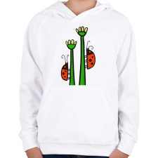 PRINTFASHION Katicabogarak - Gyerek kapucnis pulóver - Fehér gyerek pulóver, kardigán
