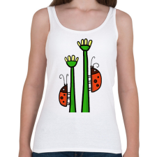 PRINTFASHION Katicabogarak - Női atléta - Fehér női trikó