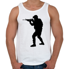 PRINTFASHION Katona - Férfi atléta - Fehér atléta, trikó