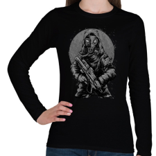 PRINTFASHION Katona - Női hosszú ujjú póló - Fekete női póló