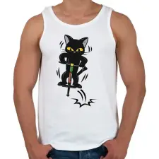 PRINTFASHION Katze - Férfi atléta - Fehér atléta, trikó
